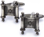 Manchetknopen - Tora Thora Torah Zilverkleurig