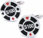 Manchetknopen - 100 Dollar Casino Fiches