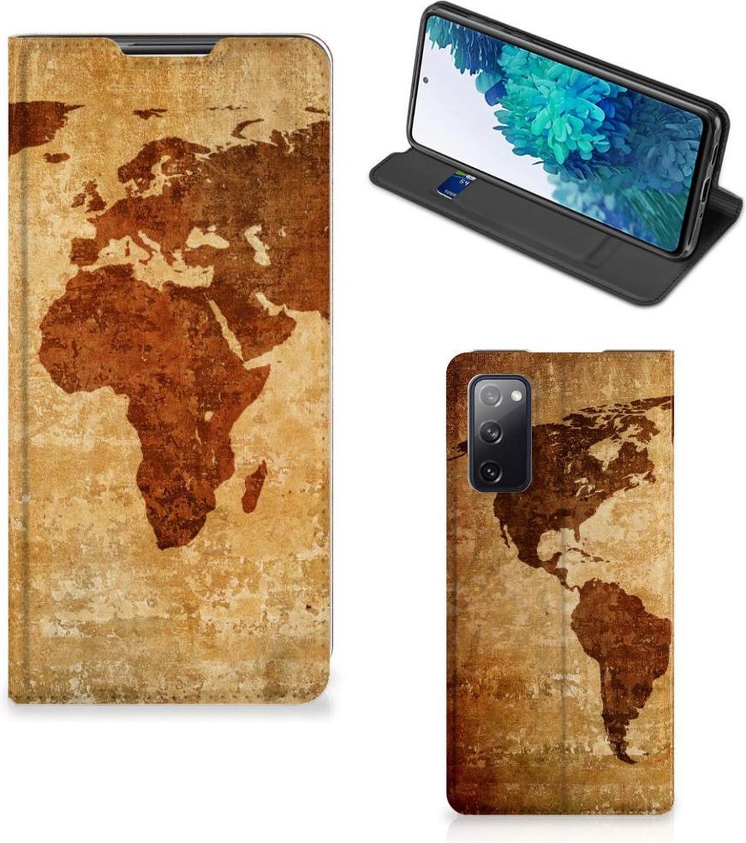 Samsung Galaxy S20 FE Book Cover Wereldkaart