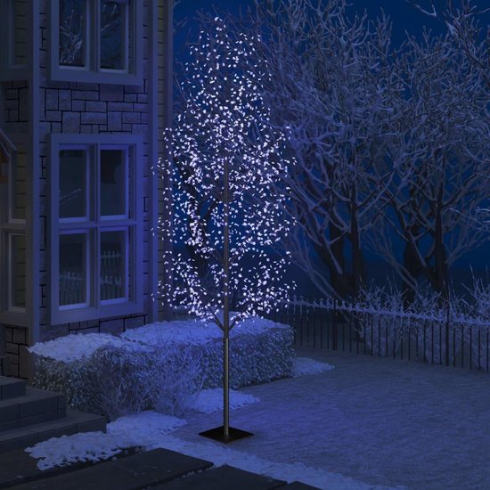 Kerstboom 1200 LED's Warm Blauw licht Kersenbloesem 400 cm - Kerstverlichting  Buiten -... | bol.com