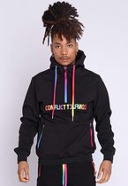 Conflict Anorak Soft Shell Jacket Black/Rainbow