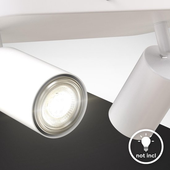 B.K.Licht Plafondspot Set Met 2 Spots - GU10 Fitting, Draai- En Zwenkbaar, Incl. 2x 3.000K 250 Lumen Leds