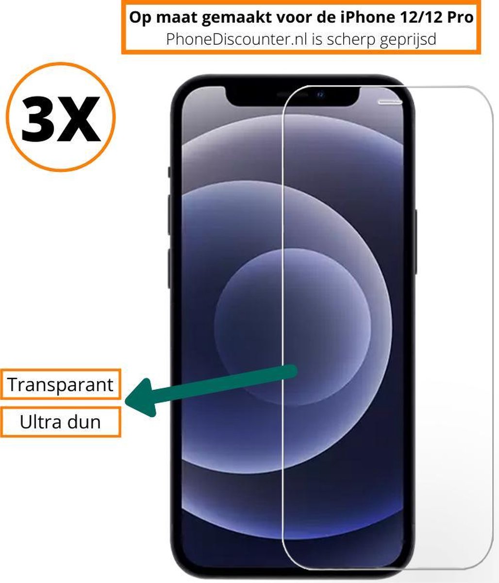 iphone 12 screenprotector | iPhone 12 protective glass | iPhone 12 beschermglas 3x