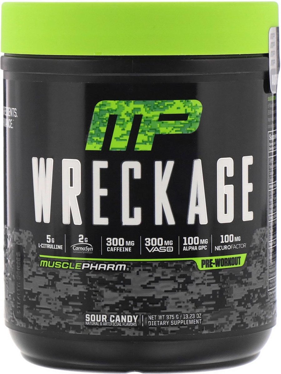 Musclepharm Wreckage Pre Workout Fruit Punch 25 Serv Bol Com