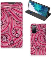GSM Hoesje Geschikt voor Samsung Galaxy S20 FE Foto Hoesje ontwerpen Swirl Pink