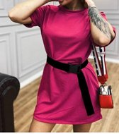 T-shirt jurk kort | roze | maat M