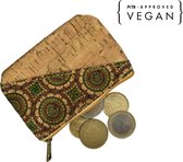 green-goose® Kleingeld Portemonnee | Blaadjes  | 8x11,5 cm | Vegan | Peta Approved | 100% Natuurlijk Kurk | Duurzaam | Biologisch Afbreekbaar