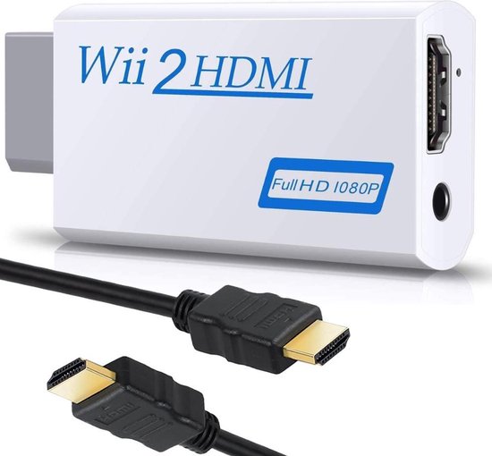 Cablebee Wii naar HDMI omvormer / adapter / converter + HDMI kabel 3 meter  - Sluit je... | bol.com