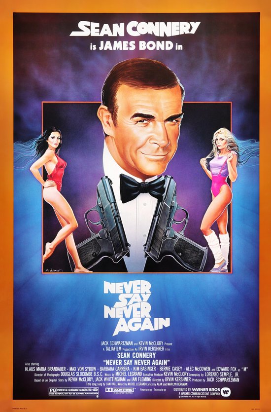 Filmposter Jean Connery - James - Say Never Again - Warner Bros - 61x91,5... | bol.com