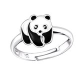 Ring meisje  | Zilveren ring met panda