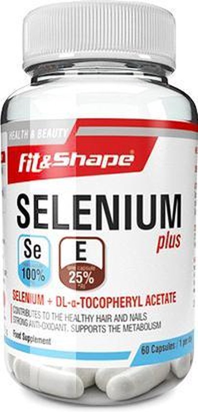 gemakkelijk Hong Kong amplitude Fit&Shape Selenium Plus (Seleen100 μg) 100%ADH + Vitamine E (60capsules) |  bol.com