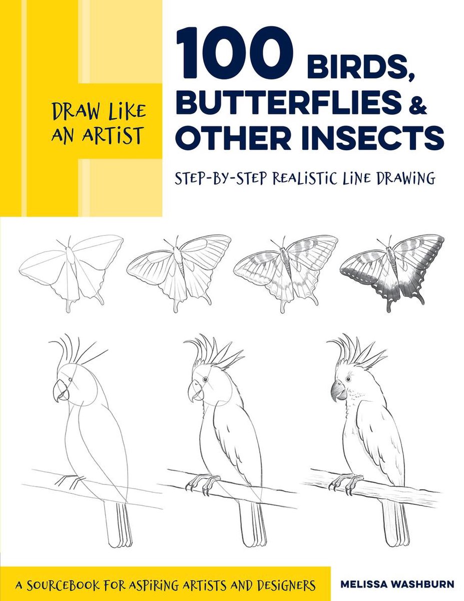 Omslag van Draw Like an Artist - Draw Like an Artist: 100 Birds, Butterflies, and Other Insects
