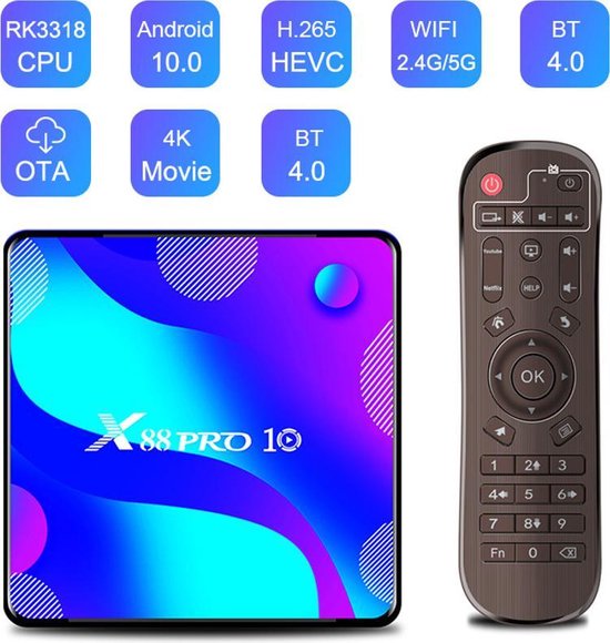 X88 pro 10 64gb media player |tv box | bol.com