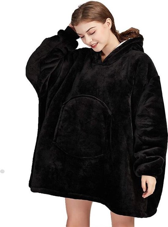 2023 TV Draagbare Deken Hoodie Extra Lange Warme Pluche Fleece Wintersport Shirt Hoodie Heren Dames Lui Oversized 0thermische Jumper Zacht Sweatshirt Geschenken kopen vanaf een prijs van 20