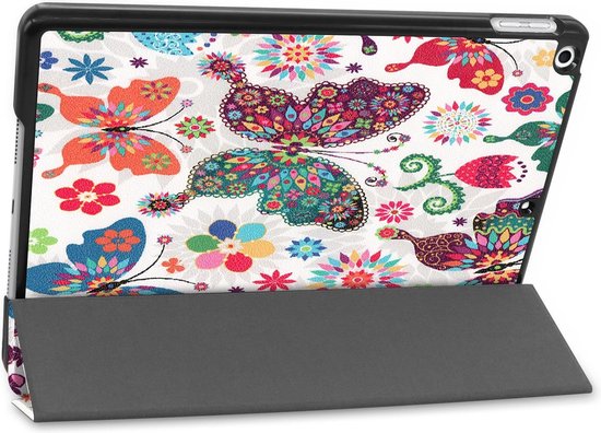 Housse adaptée pour iPad 10.2 2020 Housse de Luxe Case Book Case - Coque adaptée pour iPad 8 Case Cover - Papillons