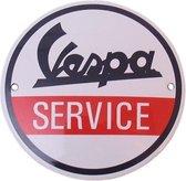 Emaille Plaat ø10cm Vespa Service