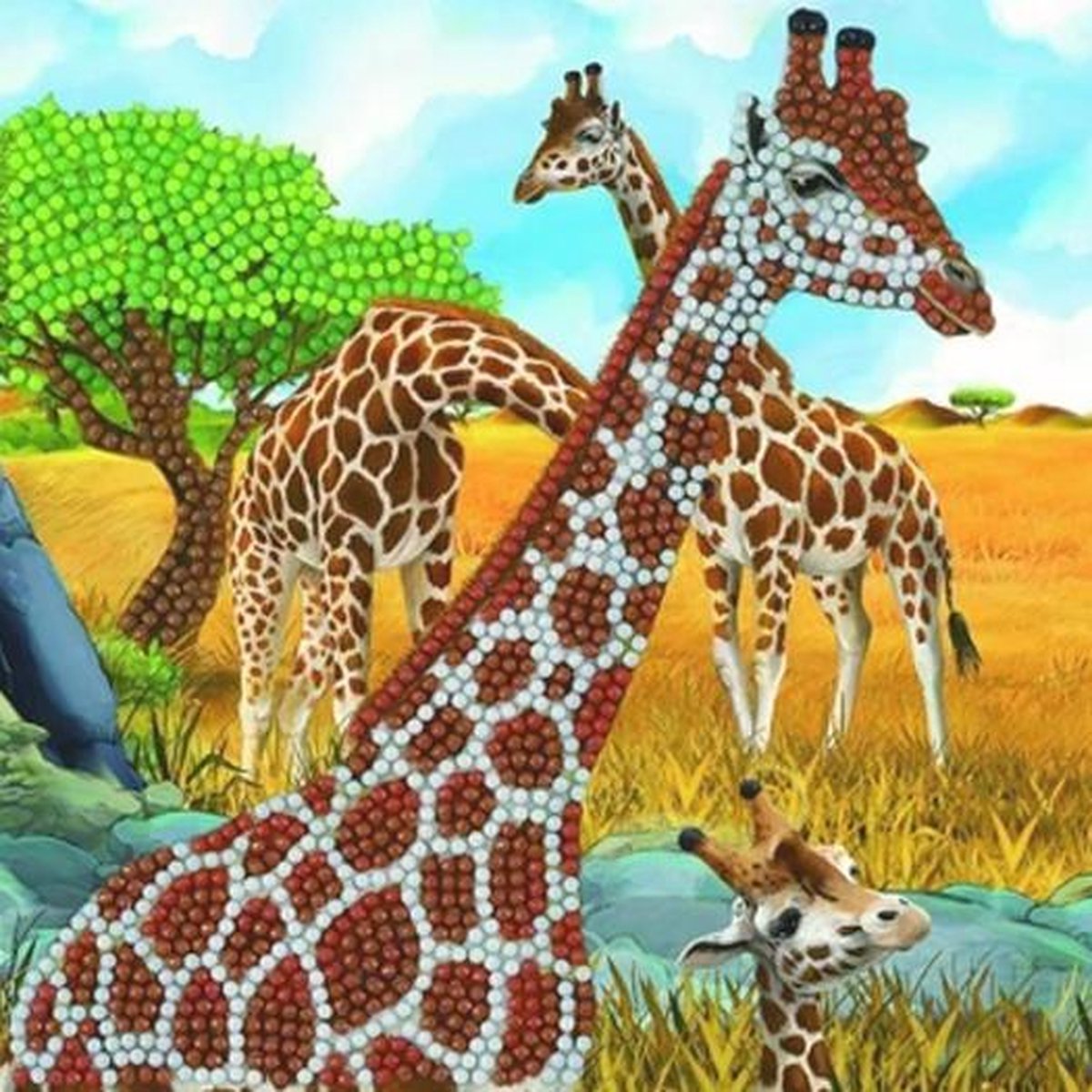 Crystal Card Kit | Diamond painting Gentle Giraffe