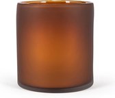 Design vaas Cilinder frosted - Fidrio Amber - glas, mondgeblazen - diameter 18 cm hoogte 20 cm