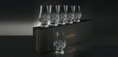 Coffret cadeau exclusif Glencairn | 6x verre à whisky | Série coupée / incisée | Cristal | Handgemaakt en Ecosse | Emballage cadeau