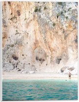 Forex - Baaitje bij Rots - 30x40cm Foto op Forex