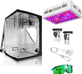 Mastergrow Professionele Kweekcombi - 150x150x200cm Kweektent - Full Spectrum - Dubbele bodem - Snelle Groei - Hoge kwaliteit - 2000W Groeilamp - LED - Complete Kweekset - Zwart