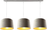 Olucia Bobbie - Hanglamp - Goud/Grijs - E27