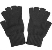 Vingerloze thermo handschoenen maat L / XL kleur zwart