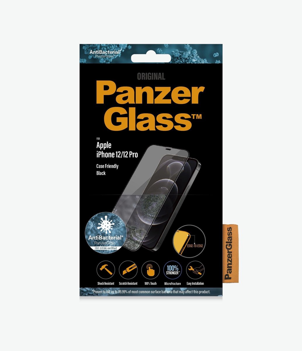 PanzerGlass Case Friendly Apple iPhone 12 / 12 Pro Screenprotector Glas