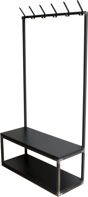 Spinder Diva - Staande Kapstok - 100x180 cm - Blacksmith/Zwarte plank | bol.com