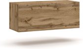 Hangend TV meubel Wotan Eiken – Zwevend TV meubel met Led Verlichting – 100x38x40 cm – TV Kast Clean Design – Perfecthomeshop