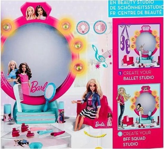 Namaak molen Irrigatie Barbie - Barbie kaptafel - Beauty Centre - Make up spiegel - Met Licht -  Geluid - 53... | bol.com