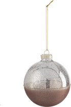 J-Line Kerstbal Glas Antiek Goud/Bruin 8 stuks