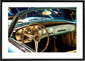 Vintage Poster Maserati - Large 50x70 - Auto - Cabrio - Klassiek - Met ingebouwde passe partout