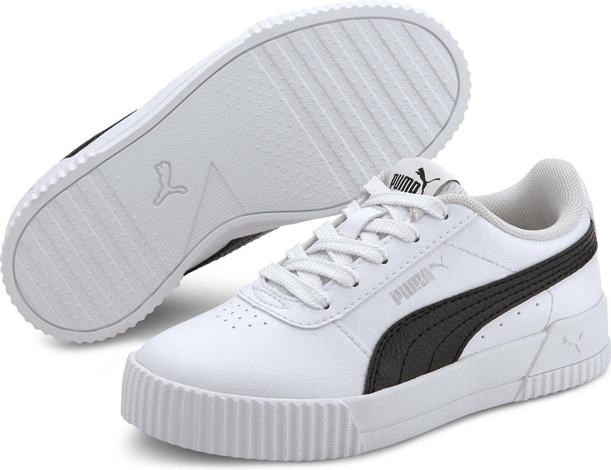 puma carina lift snake trainers in white