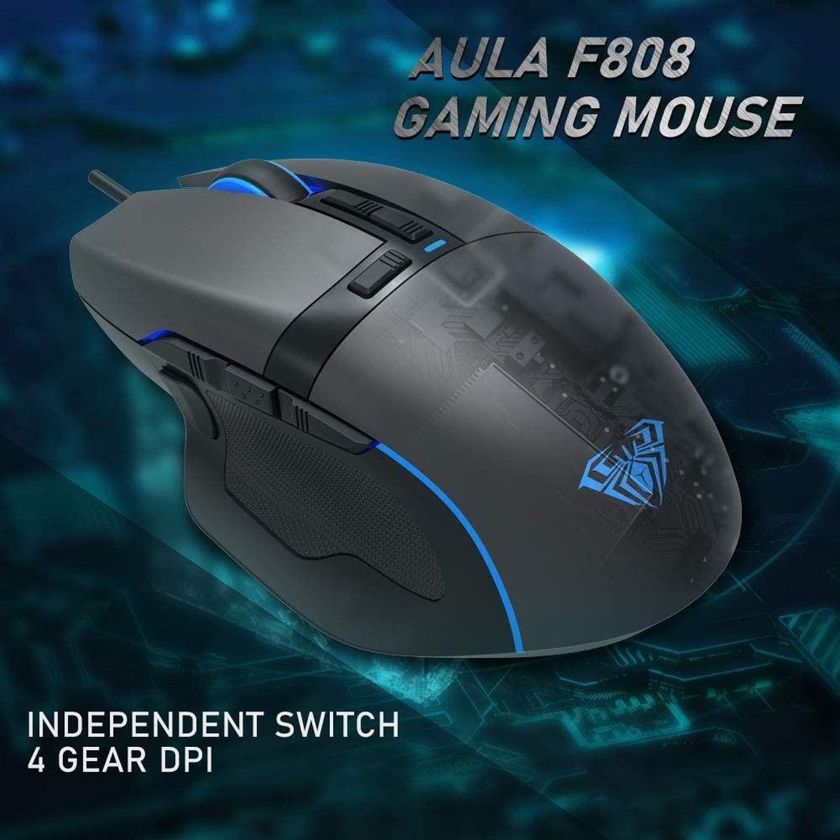 AULA Wind F808 Optische Gaming Muis thumbnail 3