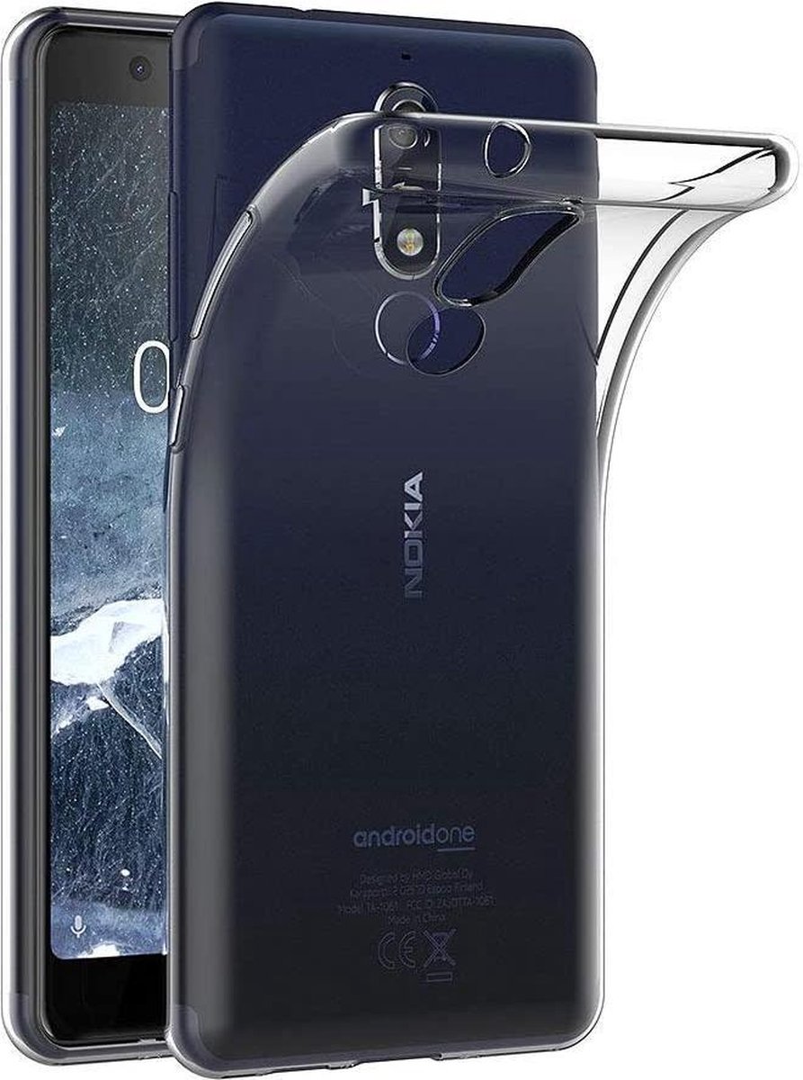 Silicone hoesje Geschikt voor: Nokia 5.1 - transparant