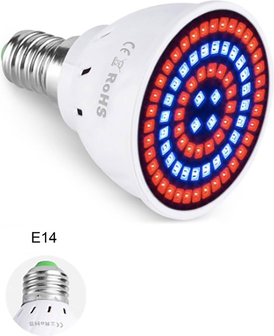 Led groeilamp 80 led - E14 - kweeklamp - | bol.com