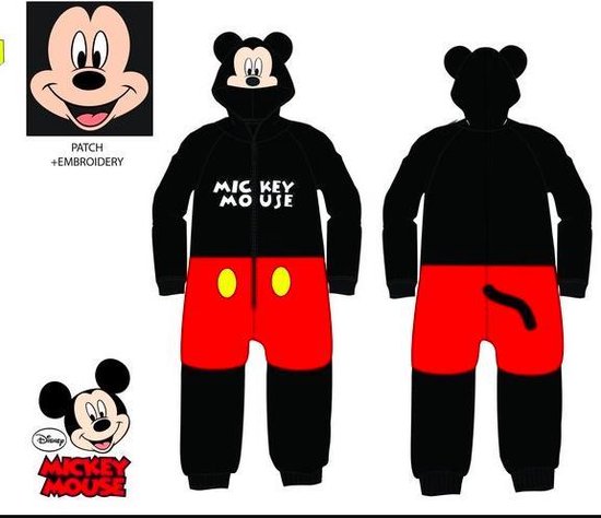 Mickey Mouse onesie - pyjama - Maat 98 / 3 jaar | bol.com
