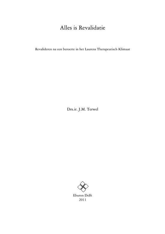 Titelpagina met 'Alles is Revalidatie', ondertitel en auteursinformatie.