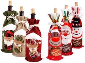 Wijnflessok 3 stuks - kerstsok- kerstdecoratie- Diner- Wijn- Fles- kerstcadeau- wijnfleshouder