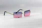 Steele Zonnebril Purple Pink-Stalen Frame- Rechthoekig-Vrouwen-Mannen-Boef