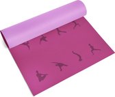 Yoga mat - Yoga Mat Anti Slip - Fitness Mat - Sport Mat - Pilates Mat - Workout Mat - Inclusief Draagriem - Materiaal TPE - Formaat 183*61*0,6cm - Kleur Roze