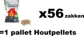 ERDA Houtpellets - MASSA Verkoop - 1 Pallet Van 56 Zakken Van Elk 15Kg +A1 Kwaliteit - Ideaal Voor Pelletkachel