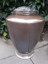 Urn Glas/Messing As Bruin glans 3,5 liter, Urn voor as