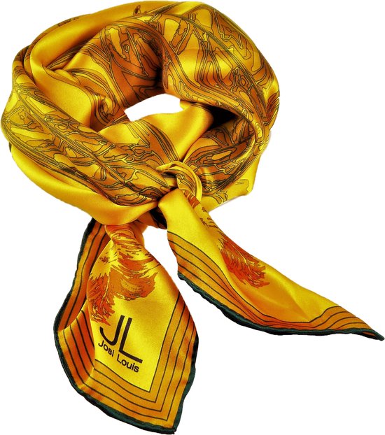 Foulard en soie 'Golden Sea' 90 × 90 cm