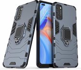 Oppo Reno 4 5G Robuust Kickstand Shockproof Grijs Cover Case Hoesje ABL