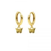 Karma hinged hoops symbool butterfly gold M3009HIN