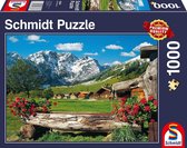 Schmidt Puzzel -  Idyllisch berglandschap  - 1000 stukjes
