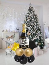 Ballonnen set - Happy New Year - Gelukkig Nieuwjaar - Oud en Nieuw - Champagne - 13-delig