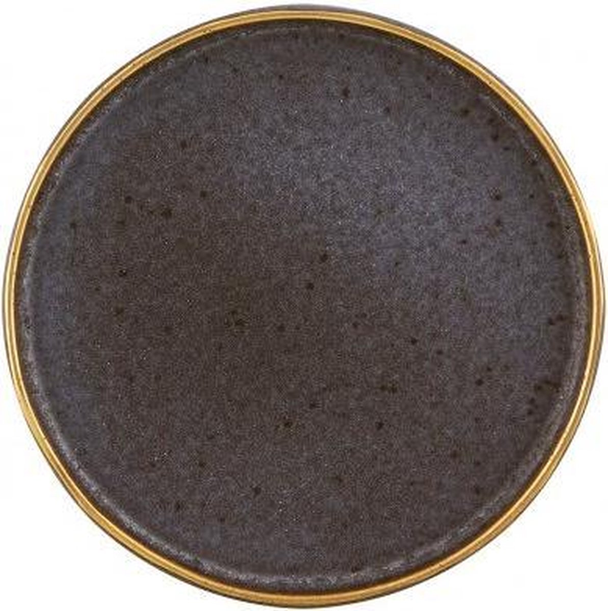 Vista Alegre Gold stone Set 6 Bord 18 cm Zwart Goud Stoneware 621601